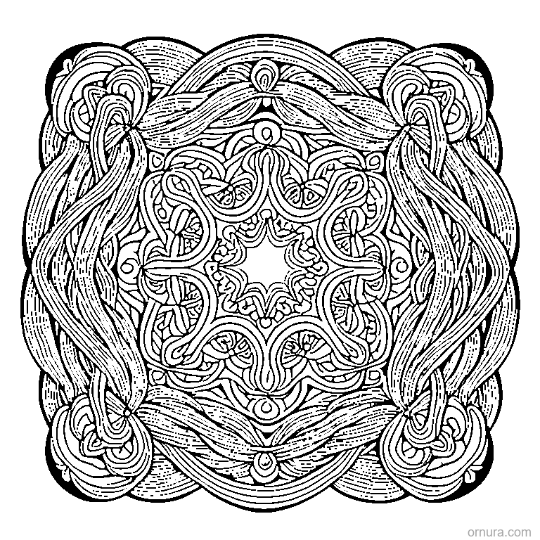 tangle pattern lines printable coloring page - free printable black and white line art for kids and adults