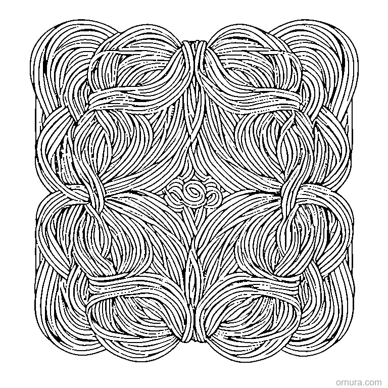 tangle pattern lines template coloring page - free printable black and white line art for kids and adults