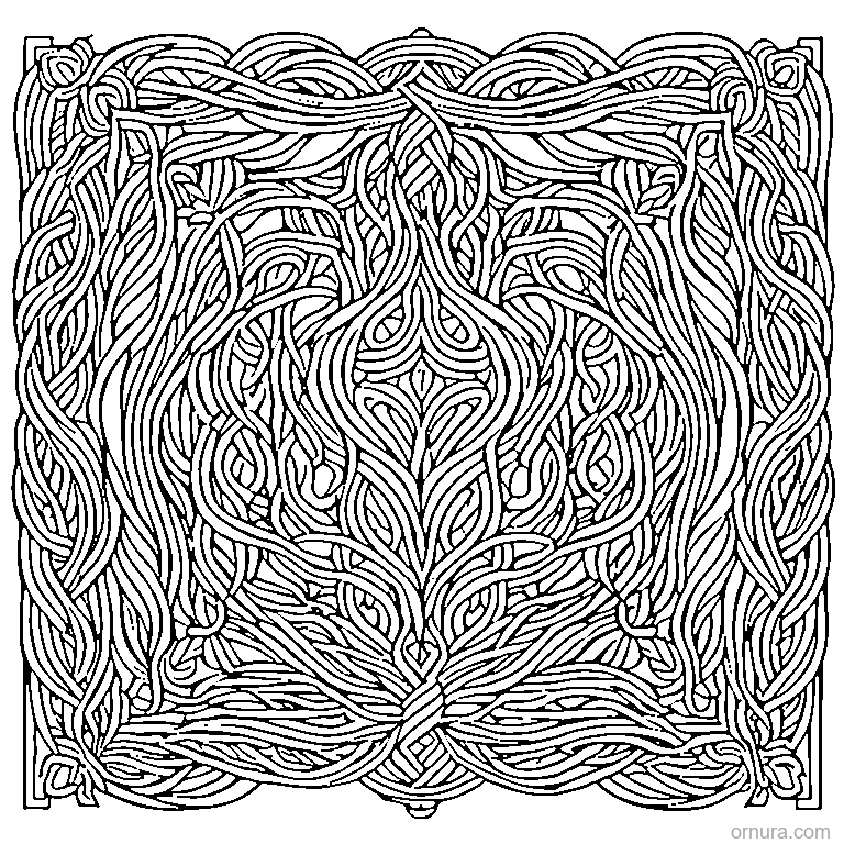 Tangle Pattern Lines coloring page