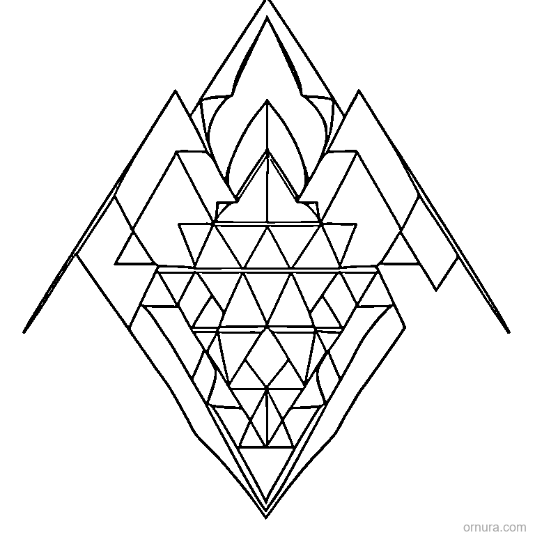 triangle pattern tessellation design coloring page - free printable black and white line art for kids and adults