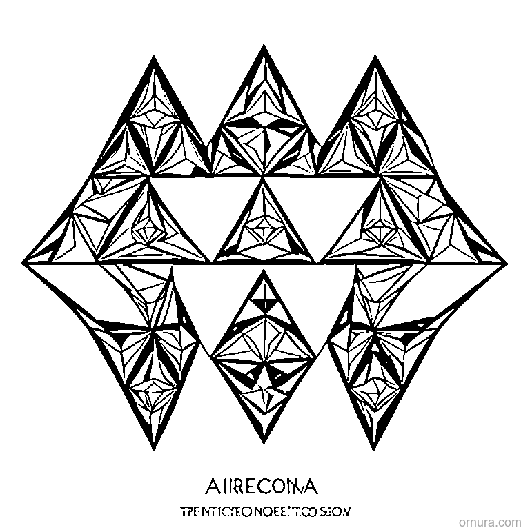 triangle pattern tessellation printable coloring page - free printable black and white line art for kids and adults