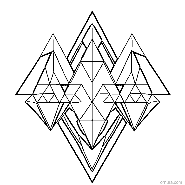 Triangle Pattern Tessellation coloring page