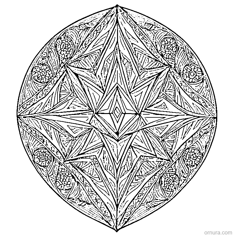 zentangle geometric triangles coloring page coloring page - free printable black and white line art for kids and adults