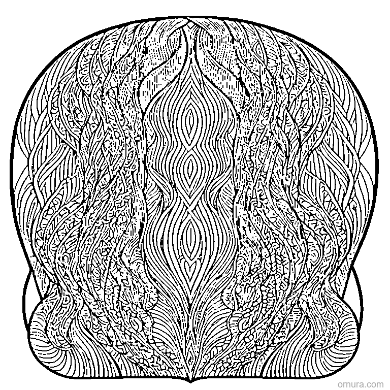 zentangle wave lines printable coloring page - free printable black and white line art for kids and adults