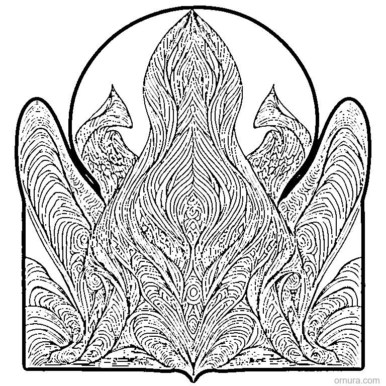 zentangle wave lines template coloring page - free printable black and white line art for kids and adults