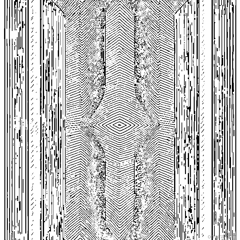 zigzag pattern design coloring page - free printable black and white line art for kids and adults