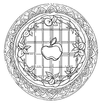 apple pie with lattice crust coloring pages