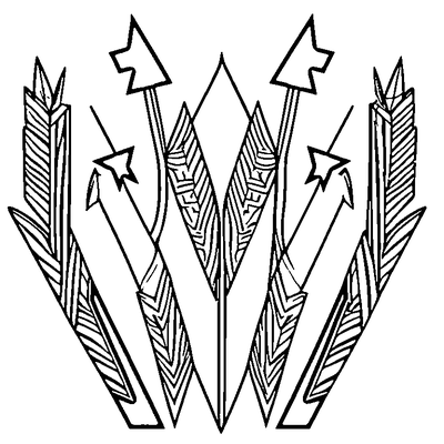 Arrow Pattern Pointing Up coloring page variation 2