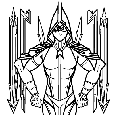 Arrow Pattern Pointing Up coloring page variation 4