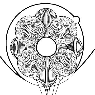 Balloon Pattern Floating Circl