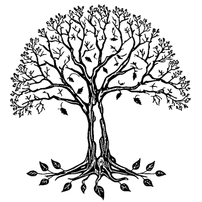 Bare Tree With Falling Leaves coloring page variation 4