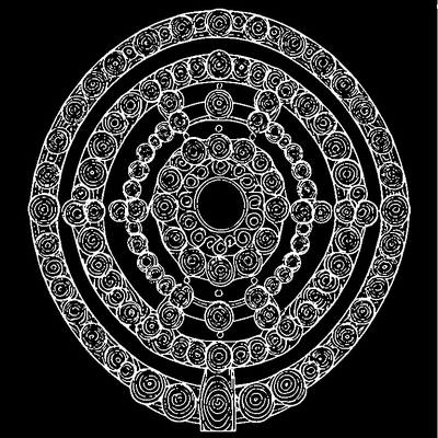 Bead Pattern Circles In Row coloring page variation 2