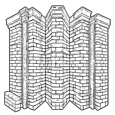 brick pattern stacked coloring pages