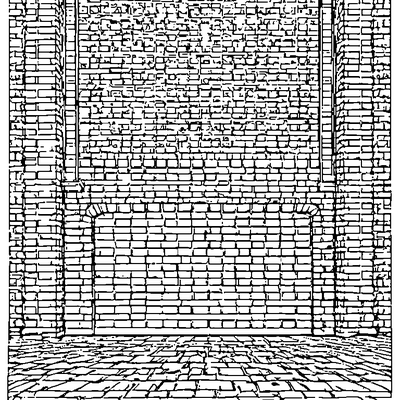 Brick Pattern Wall coloring page variation 3