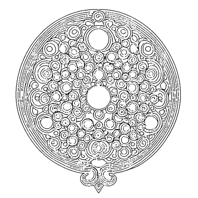 Bubble Pattern Circles coloring page variation 1