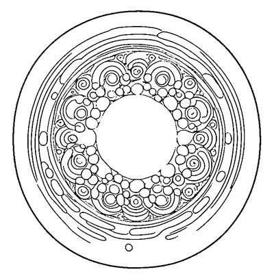 Bubble Pattern Circles coloring page variation 2