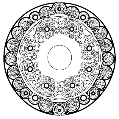 Bubble Pattern Circles coloring page variation 4