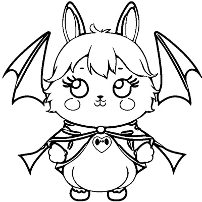 Bunny In A Vampire Cape coloring page - free printable