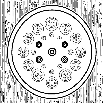 Button Pattern Circles coloring page variation 1