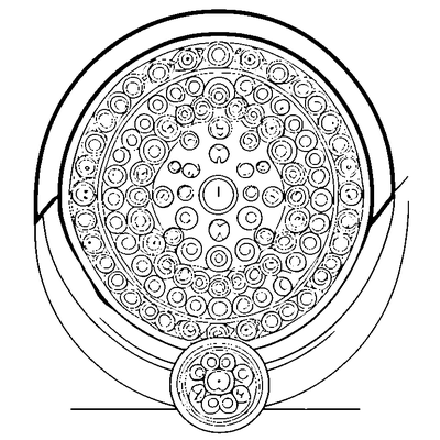 Button Pattern Circles coloring page variation 4