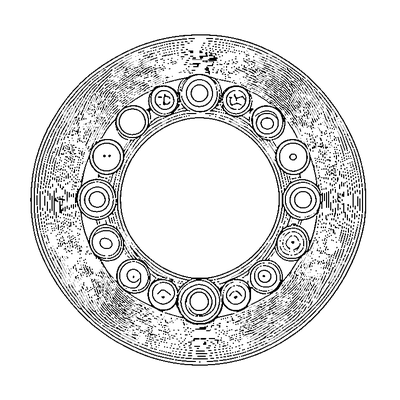 Button Pattern Circles coloring page variation 5