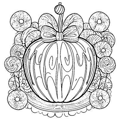 Candy Apple With Sprinkles coloring page - free printable