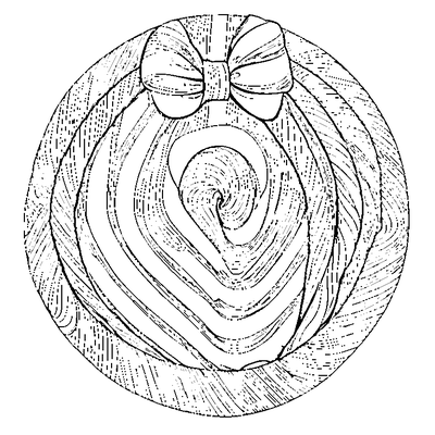 Candy Cane Stripe Pattern coloring page - free printable