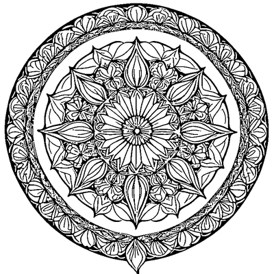 Circular Leaf Mandala Pattern