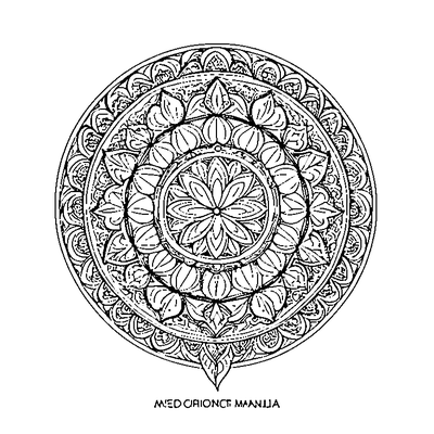 Circular Leaf Mandala Pattern coloring page variation 2