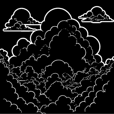 Cloud Pattern Simple coloring page variation 5