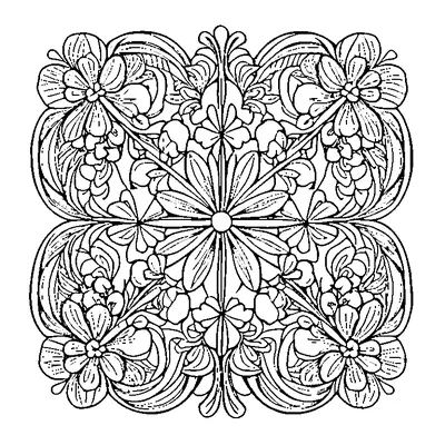 clover pattern repeated coloring pages