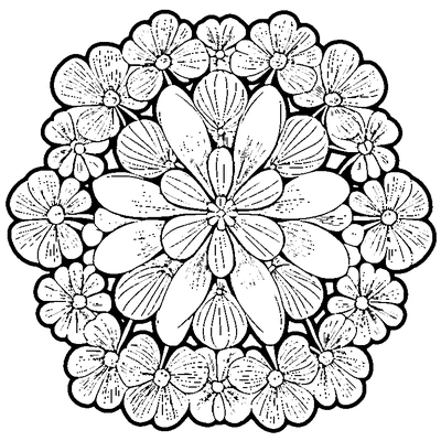 Clover Pattern Repeated coloring page variation 2