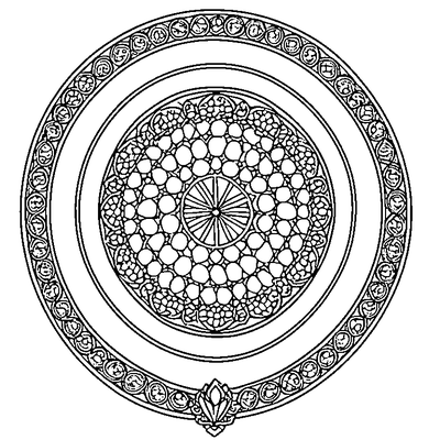 Cobblestone Pattern Round coloring page variation 4