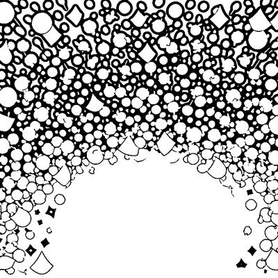 Confetti Pattern Scattered Shapes Coloring Page