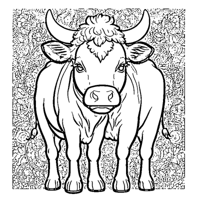 Cow Print Pattern coloring page - free printable