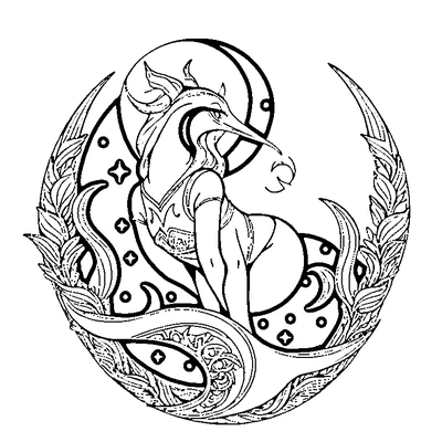 Crescent Moon Pattern coloring page variation 2