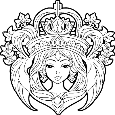 Crown Pattern Simple coloring page variation 3