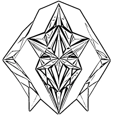 crystal pattern geometric coloring pages
