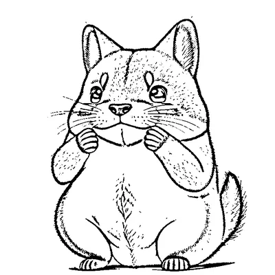 Cute Capybara Looking To The Side coloring page - free printable