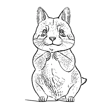 Cute Capybara Looking Up At The Sky coloring page - free printable