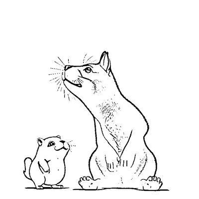 Cute Capybara Stretching Its Body coloring page - free printable