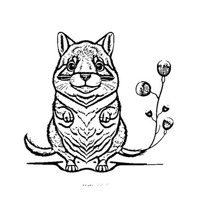 Cute Capybara With A Big Grin coloring page - free printable