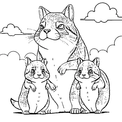 Cute Capybara With Eyes Closed coloring page - free printable