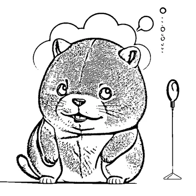 Cute Capybara Yawning Widely coloring page - free printable