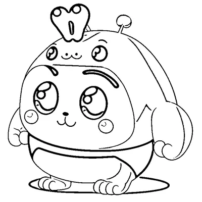 Cute Furry Monster coloring page - free printable