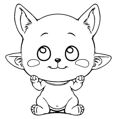 Cute Goblin With Big Ears coloring page - free printable