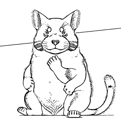 Cute Happy Capybara coloring page - free printable