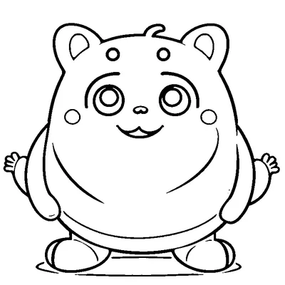 Cute Spotted Monster coloring page - free printable