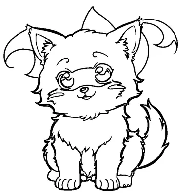 Cute Werewolf Pup coloring page - free printable