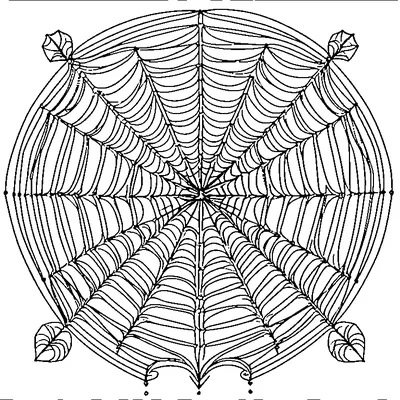 Decorative Spiderweb With A Tiny Spider coloring page - free printable